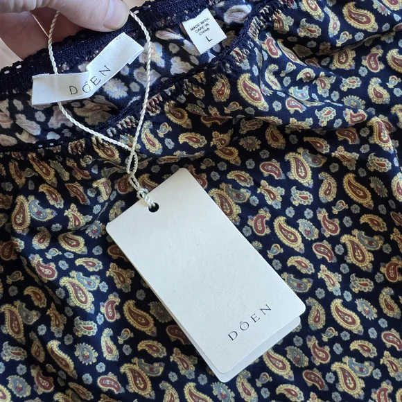 DÔEN Elowen Skirt Villette Paisley Large NWT - Picture 7 of 9
